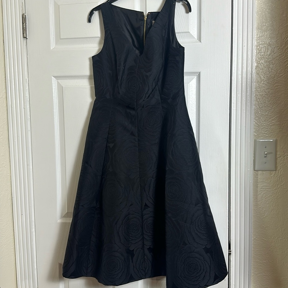 Kate spade black jaquard floral cocktail dress size 8